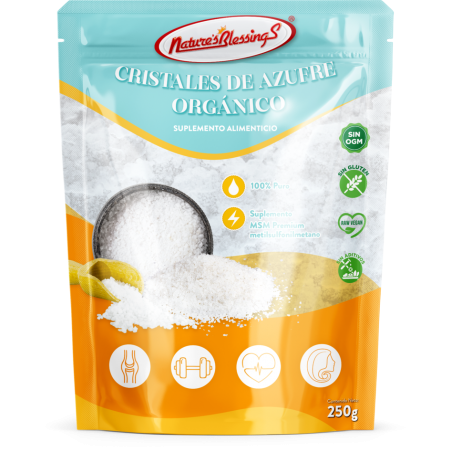 Azufre Organico puro  premium cristales  MSM 250 g