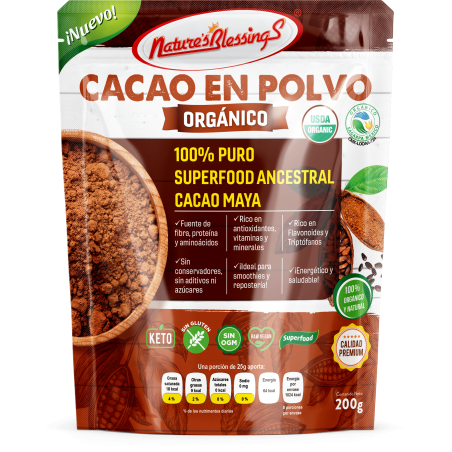 Cacao en polvo  Organico 200g