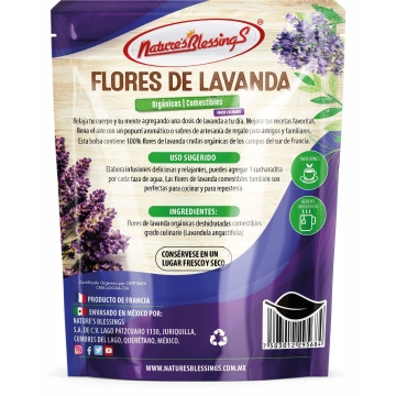 Flores de Lavanda grado culinario orgánica100g