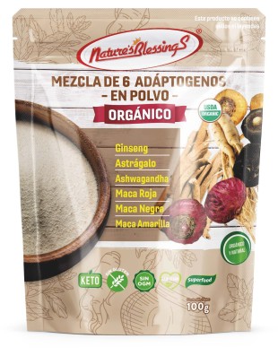 Mezcla de 6 adaptogenos orgánicos 100g