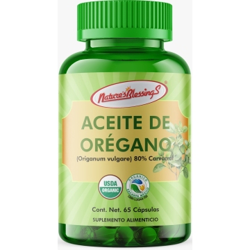 Capsulas de Aceite de Oregano Organico Silvestre 65 capsulas
