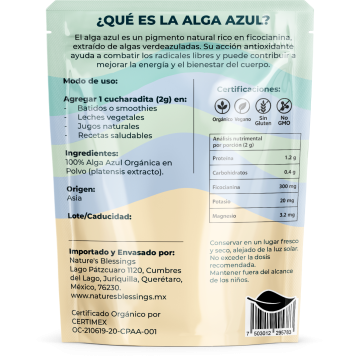 Alga Espirulina Azul Organica 100g (ficocianina)