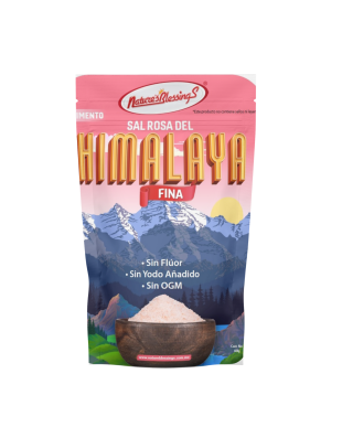 Condimento Sal Rosa del Himalaya Fina 600 g Sin Fluor Sin yodo
