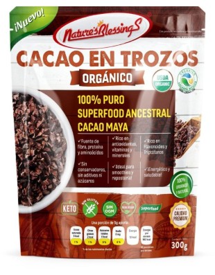 copia de copy of Nibs de Cacao o trozos de cacao Organico Raw 400g