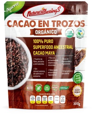 copia de copy of Nibs de Cacao o trozos de cacao Organico Raw 400g