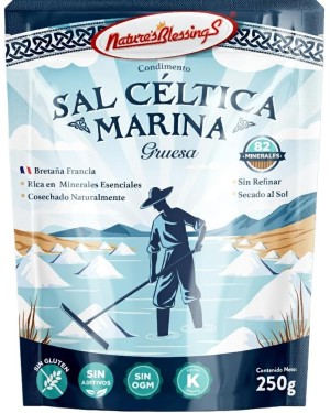 Sal Celtica francesa Grano  250g Sin flúor Sin Yodo